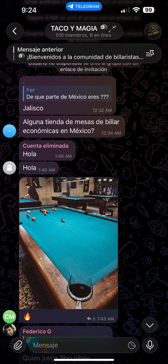 Captura 2 de la comunidad de Telegram