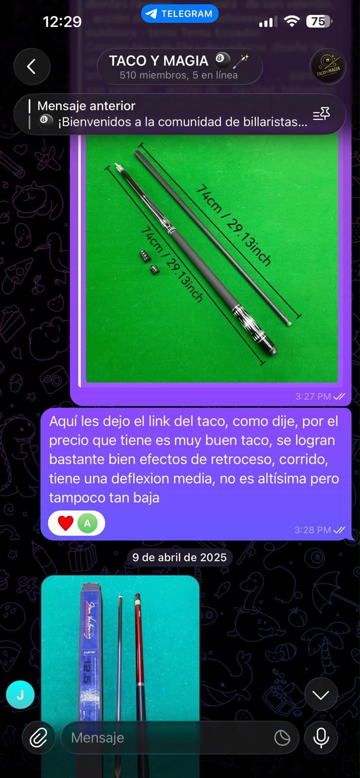 Captura 4 de la comunidad de Telegram
